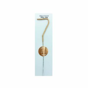 Number Seven Metallic Gold Sparkler