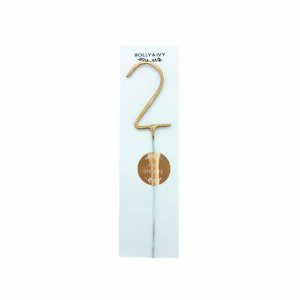 Number Two Metallic Gold Sparkler