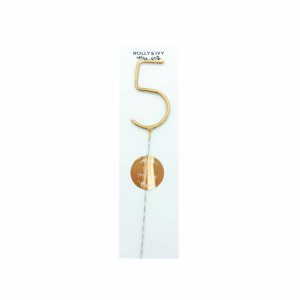 Number Five Metallic Gold Sparkler