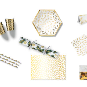 Gold Tableware and Crackers