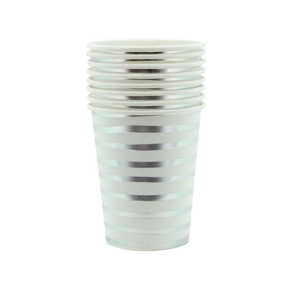 Cups with Silver Stripes