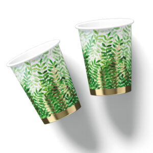 Green Foliage Paper Cups - Holly & Ivy