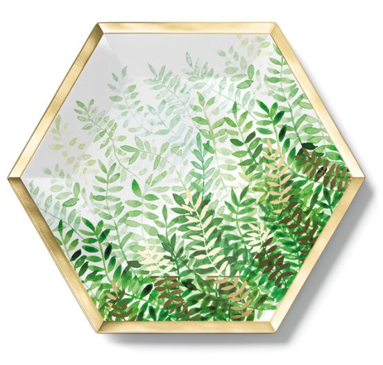 Paper Plates - Green Foliage