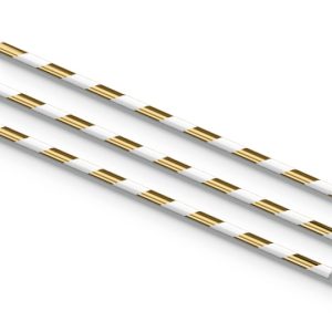 Straws 25's - Gold Stripes